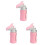 3Pièces Bouteille Urinal Rose Portable 2