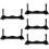 5pcs Flute Display Stand Porous Storage Rack 6