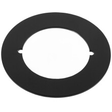 3Pcs Round Door Knob Plate Black Steel Lock Reinforcement Set