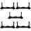 5pcs Flute Display Stand Porous Storage Rack 5