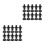 2Sets Black Plastic DIY Kite Frame Connectors Lightweight Durable Kit 4