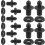2Sets Black Plastic DIY Kite Frame Connectors Lightweight Durable Kit 2