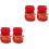 2Paires Rouges Grip Antidérapantes 5
