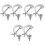 6Pièces Pinces Scène Métal Aluminium Durable Couleur Argent 4