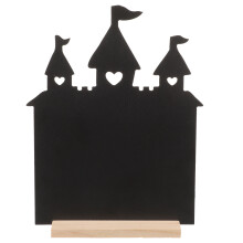 2Pcs Small Wooden Chalkboard Signs with Stand Black Tabletop Decor