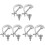 6Pièces Pinces Scène Métal Aluminium Durable Couleur Argent 3