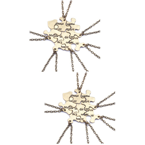 12Pièces Colliers Puzzles Clair Pour Et Décoration 1