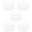 25Pcs White Round Folding Fan Lightweight Plastic Fabric Handheld 9