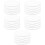 25Pcs White Round Folding Fan Lightweight Plastic Fabric Handheld 8