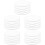 25Pcs White Round Folding Fan Lightweight Plastic Fabric Handheld 7