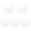 25Pcs White Round Folding Fan Lightweight Plastic Fabric Handheld 3