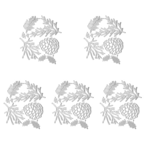 5 Sets Pine Cone Shape Embossing Paper Die For Card Making 1