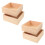 4Pcs Decorative Wooden Storage Crates Rustic Organizer for Home 1