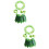 10Pièces Jupe Hawaïenne Verte Ensemble Fleurs Bracelets Danse 7