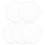 25Pcs White Round Folding Fan Lightweight Plastic Fabric Handheld 2