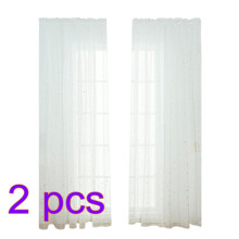 Set Of 2 Window Screen Curtain Child Chic Star Pattern Short Curtains