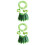 10Pièces Jupe Hawaïenne Verte Ensemble Fleurs Bracelets Danse 5