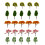 50Pcs Artificial Simulation Trees Mini Tree Decor for Kids Imagination 1
