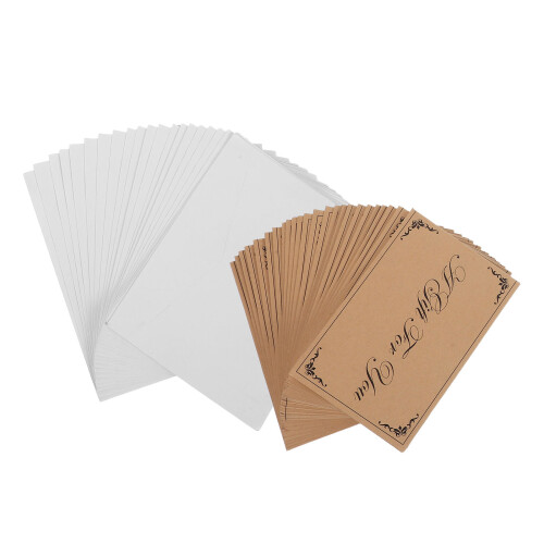 75Sets Kraft Blank and Envelopes for Spa Salon Restaurants 1