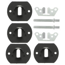 6Sets Black Sectional Connectors for Sofa Pe and Iron Clips