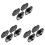 6Sets Black Sectional Connectors for Sofa Pe and Iron Clips 4