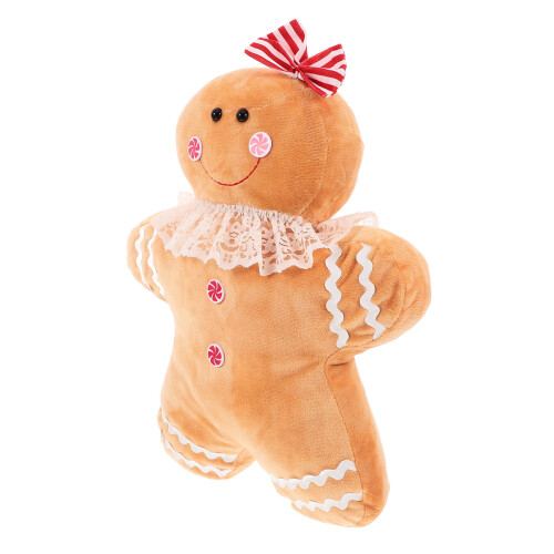 2Pcs Soft Cotton Gingerbread Man Plush Pillow for Decor 1