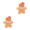 2Pcs Soft Cotton Gingerbread Man Plush Pillow for Decor 3
