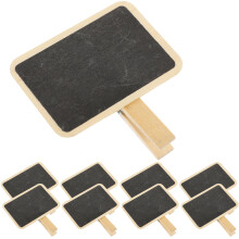 50Pcs Black Wooden Clipboards for Food Labeling and Message Notes