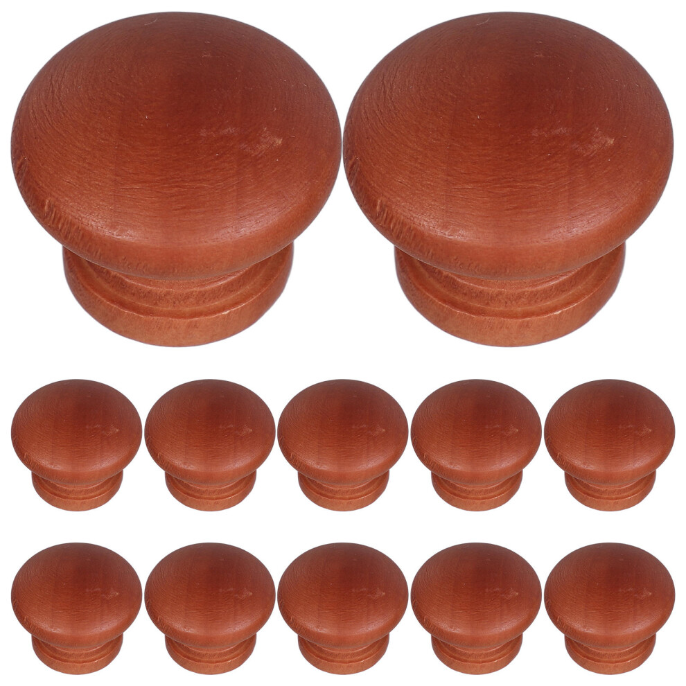24Pcs Dark Red Wood Knobs For Dresser Drawers Retro Style Handle Pulls 3631600231111