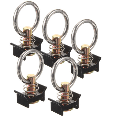 20Pcs Silver Steel Tie Down Single Fitting with Cargo Ring 2