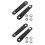 4 Pcs Universal Double Layer Bellows Buckle Belt Black 5