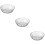 3Pcs White Mixing Bowls Fruit Salad Vegetable Serving Bowls 9