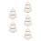 5Pcs Christmas Tree Shaped & White Ceramic Snack Dish 6