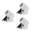 3Pcs White Car Heater Portable Dual-Function Defroster Fast Heating 9