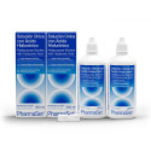 PHARMASET solution unique à l& 39 acide hyaluronique pour lentilles de contact souples 2 x 500 ml