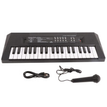 37 Key Portable Electric Keyboard with Microphone USB Powered Digital Piano for Beginners