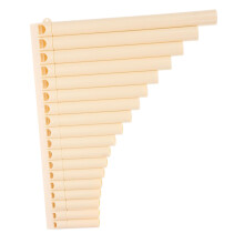 18 Pipe Pan Flute in Key C, Clear Pure Timbre, Durable Resin Instrument for Beginners