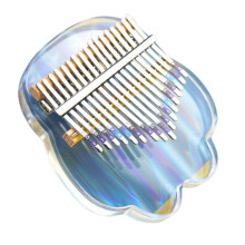 Mini Kalimba Acrylic Thumb Piano with Clear Resonant Sound Easy Tuning Case for Beginners