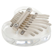 Heart Shaped Crystal Kalimba Thumb Piano Easy To Play Mini Portable Finger Piano for Travel and Family Entertainment