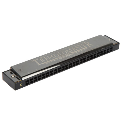 24 Hole C Key Tremolo Harmonica with Case, Extended Note Range for Beginners Kids Adults 1
