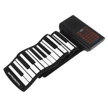 88 Key Foldable Roll Up Piano Keyboard with MIDI, Sustain Pedal, Headphone and Recording Function