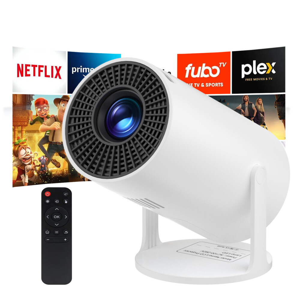 Mini Projector With Android 11, 4K Support, Wifi 6, Bluetooth 5.2, 180 Rotation, Auto Keystone 9070919803345