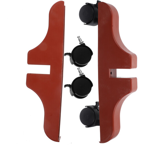 8Pièces Base Roulettes Pliable En Rouge Pour Cloison 1