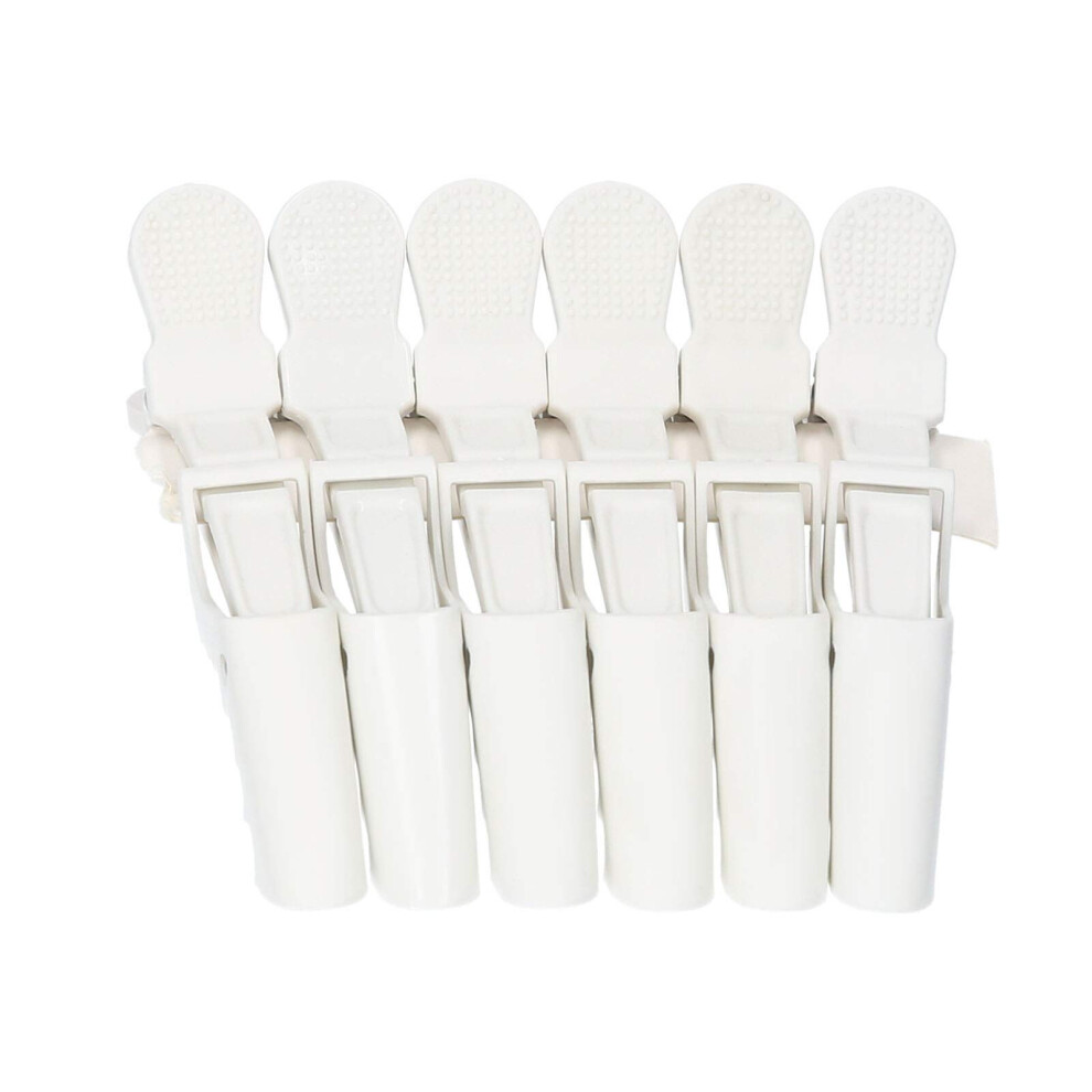 Hair Sectioning Clips 6Pcs Double Hinged Grip for Salon Styling Cutting and Coloring