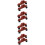 8Pièces Base Roulettes Pliable En Rouge Pour Cloison 10