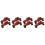 8Pièces Base Roulettes Pliable En Rouge Pour Cloison 6