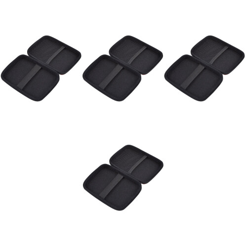 4Pièces De Rangement Électronique Noir Multifonction Et Durable 2