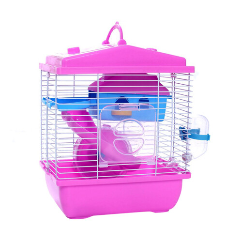 2Pièces Habitat Hamster Rose Multifonction En Sécurisé