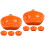 8Pièces Bols Service Céramique Orange Résistants 6