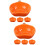 8Pièces Bols Service Céramique Orange Résistants 9